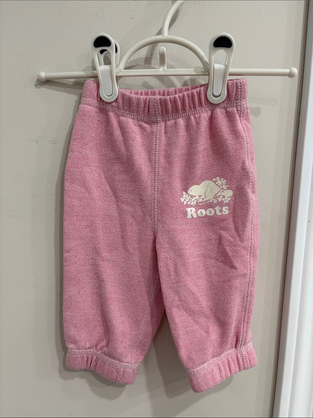 Roots Baby Pink Sweatpants – 3–6 Months